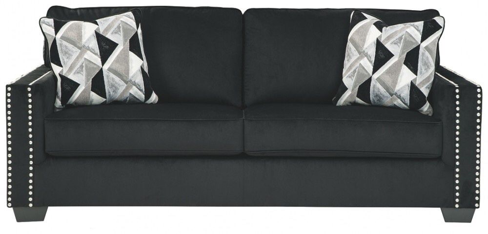New Black Sofa With Nailhead Accents
