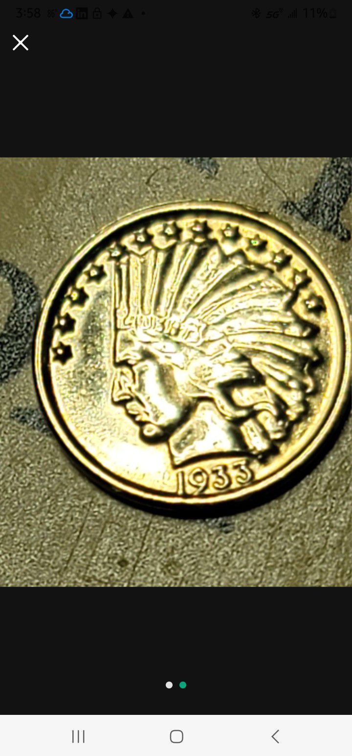 The World's First Miniature $10 Gold Solid 14 Karat Coin