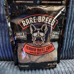 Rare Breed Human Grade Treats Tender Meat Cuts, Made With Beef, 4.5 oz