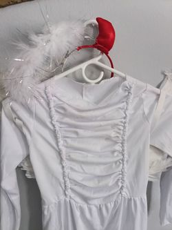 Halloween costume half angel and half devil
