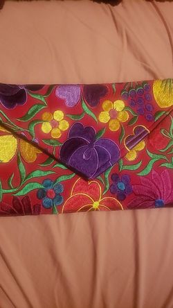Embroidered Bag Clutch Purse