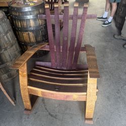 Custom Rocking Chairs Made From Wine Barrels 
