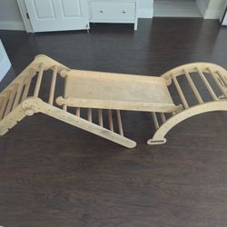 GOODEVAS Montessori Climbing Set: Triangle Ladder + Climbing Arch + Slide Board