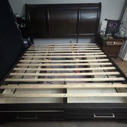 King Size Platform Bed With Storage