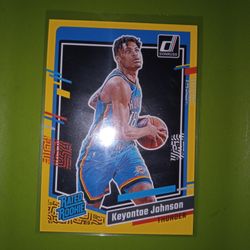 2023 Donruss Keyontae Johnson Yellow Flush Rated Rookie Card 