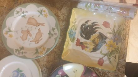 Variety of Holiday salad size plates