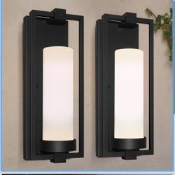 Brand New Modern Exterior Wall Lighting Fixture, Waterproof Outdoor Wall Lights, Porch&Patio Lantern, Outside Black Lamps for Entryway, Garage, House,