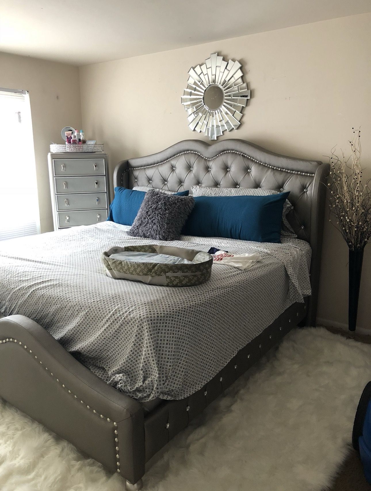 King Size Bed frame Headboard & Footboard 