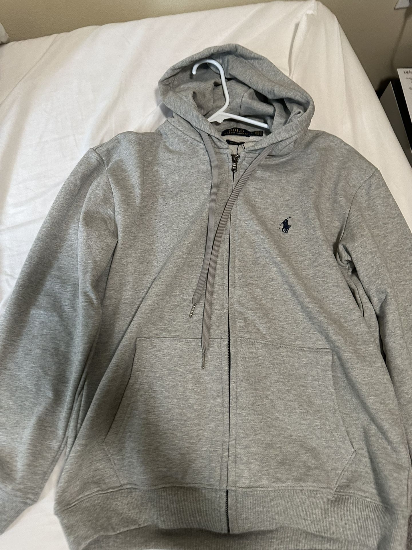 Grey Polo Ralph Lauren Grey Zip Up Hoodie