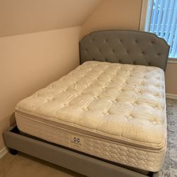 Queen Gray Bed Frame