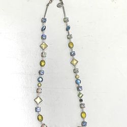 1980’s Cache Retired Multi-Color Crystal - Signed Lia Sophia Necklace Jewelry 