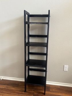 4 Tier Black Folding Storage Rack Shelf