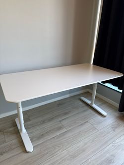 Adjustable White Desk