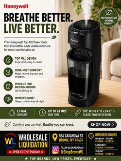 Honeywell Top Fill Tower Cool Mist Humidifier