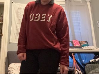 Obey Burgundy Crewneck Sweatshirt