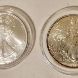 2 American Silver Eagles 1(contact info removed) 1oz Silver Coins