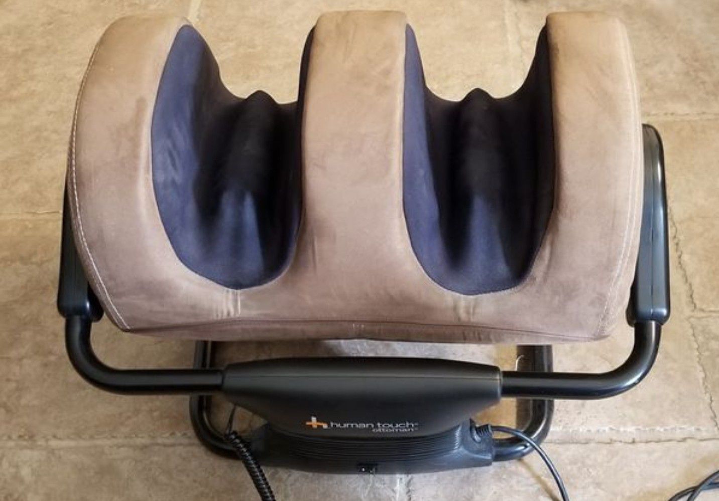 Human touch electronic foot and calve massager