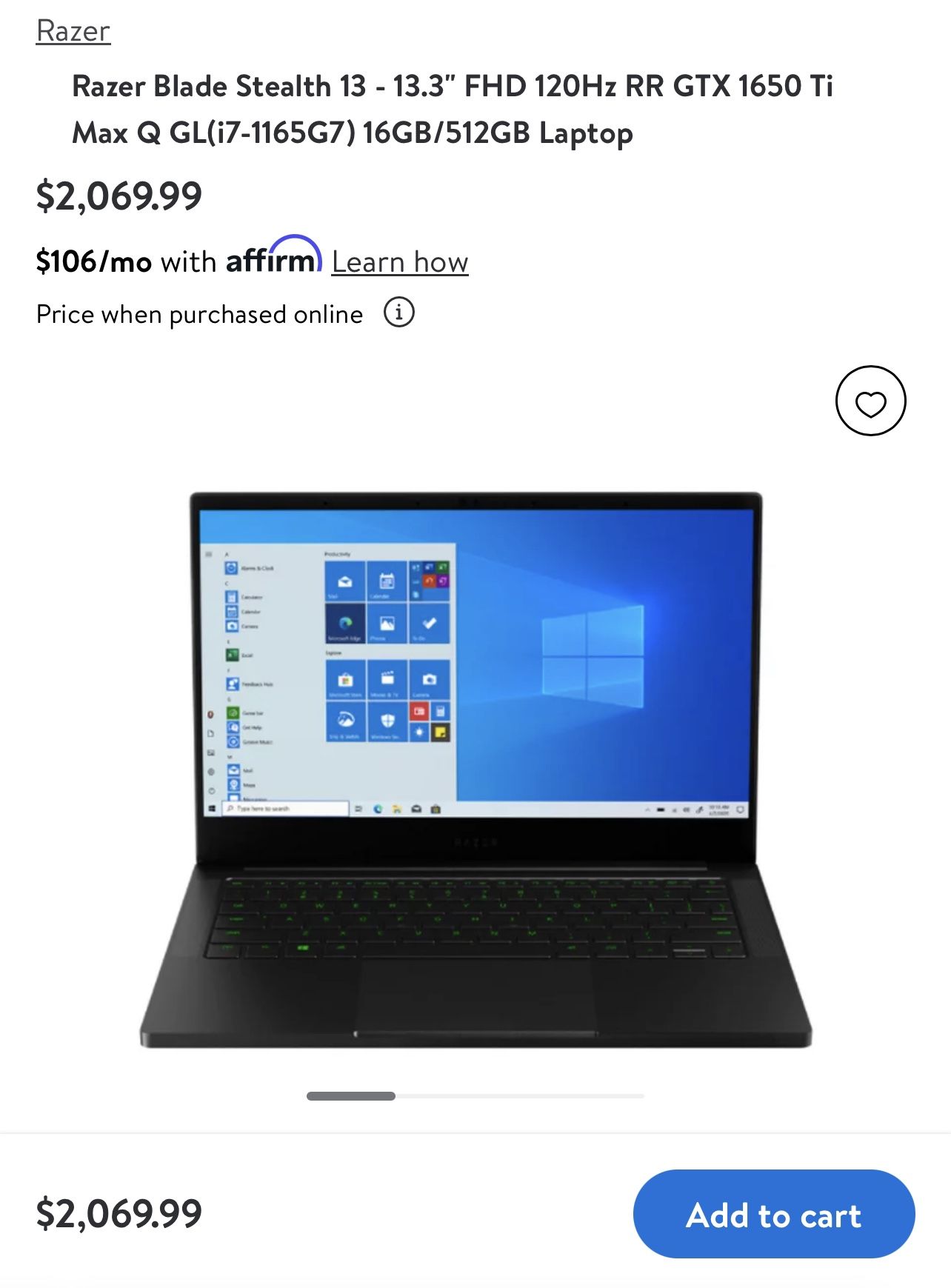 Razor Blade 13 Gaming laptop