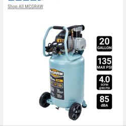 McGraw 20 Gallon Air Compressor W/ Extras. 