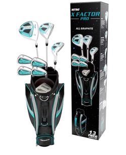🎉 FOR SALE: Nitro X-Factor 13-Piece Women’s Golf Club Set - All Graphite  + Multiple Accessories 🎉