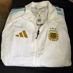 adidas Men's Argentina White Prematch Anthem Jacket