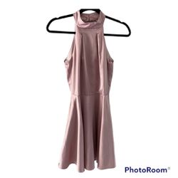B. Darlin Blush Pink Halter Dress