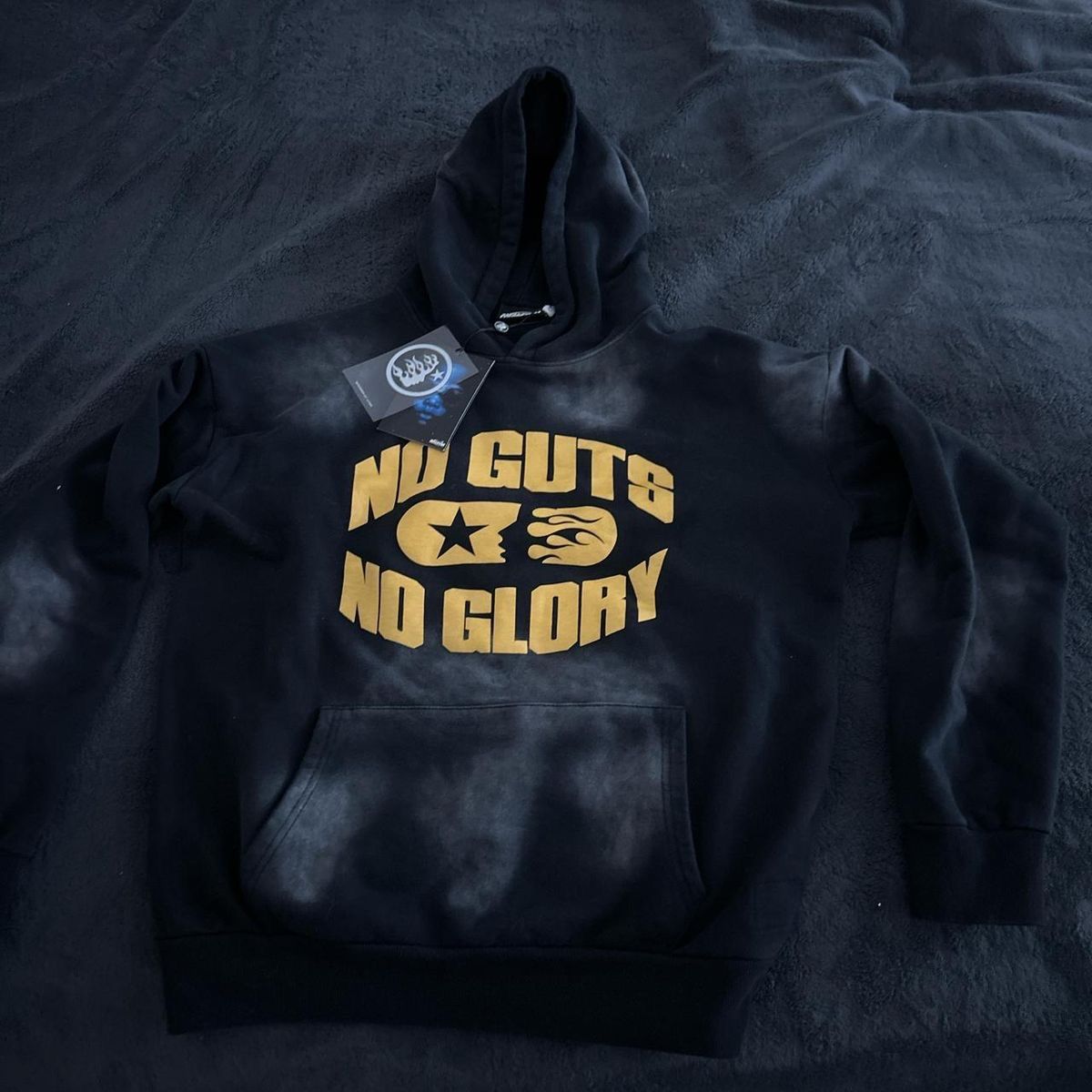 yellow an black hellstar hoodie