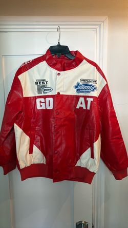 Red and White Racing Bomber Jacket Women’s Size Small