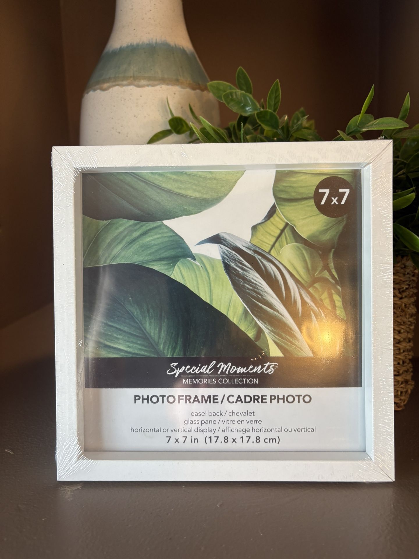 14 white photo frames 7” x 7”