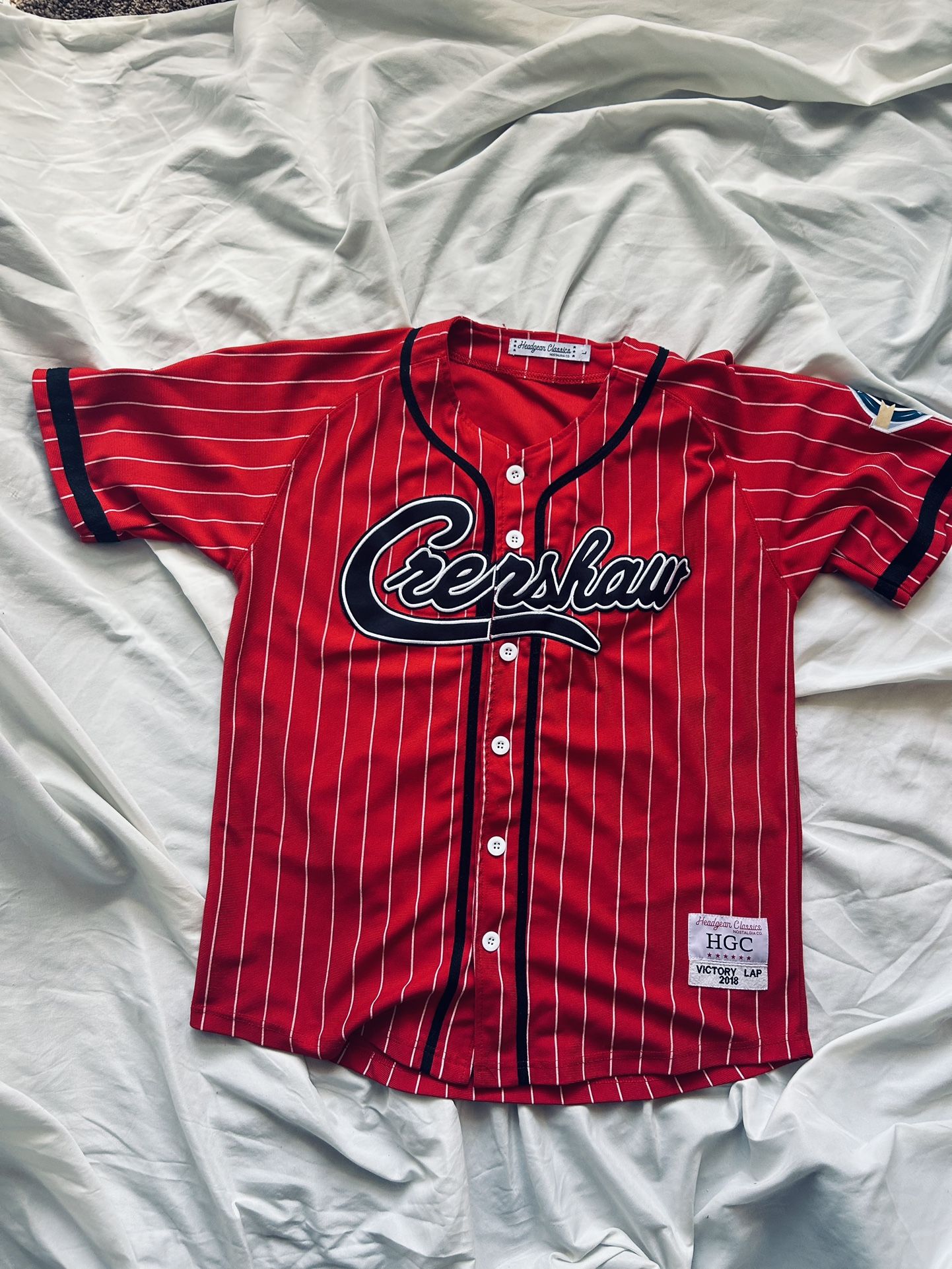 CRENSHAW VICTORY LAP RED BASEBALL JERSEY