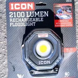 ICON 2100 Lumen LED Rechargeable Magnetic Compact Floodlight, Black