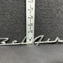 1955-57 Chevrolet Belair Scripts Chrome Quarter Panel Original Emblem