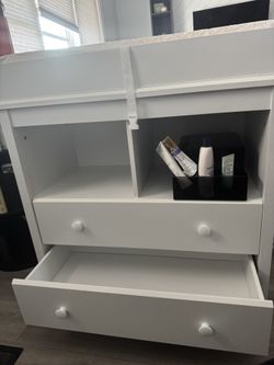 Baby Changing Table w/ Storage and Two Drawers