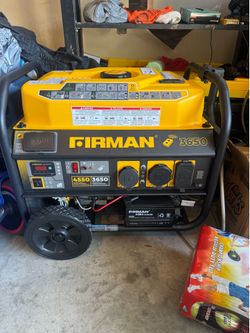 FIRMAN 4550/3650 Watt Portable Generator – Excellent Condition $425 obo