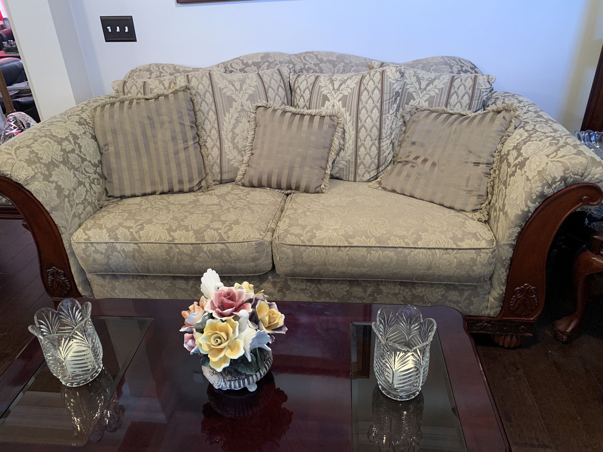 Sofa, Loveseat, Matching Coffee Table, Side Tables And Sofa Table 