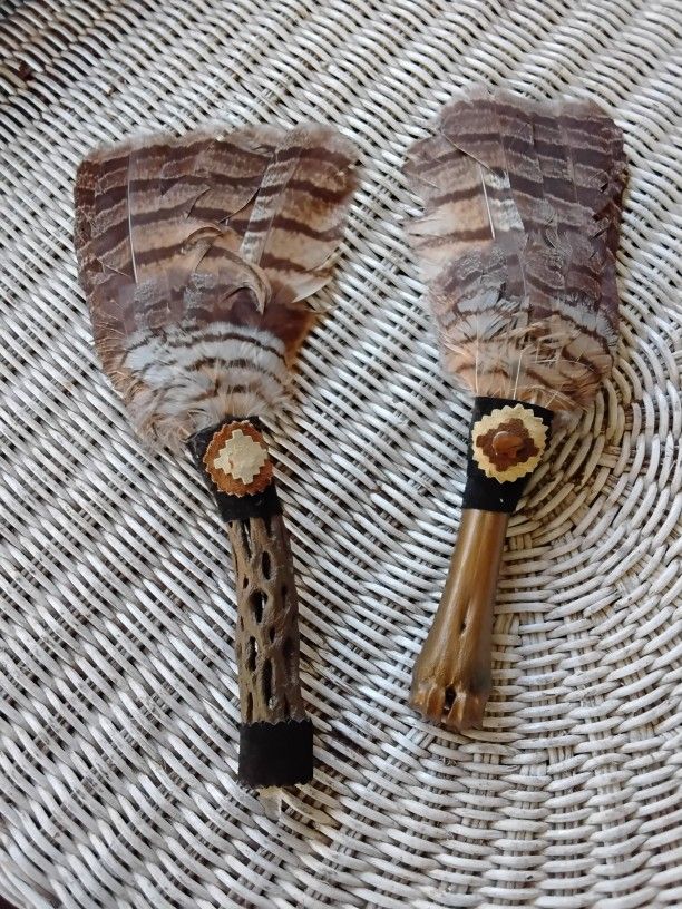 NATIVE AMERICAN SMUDGE FANS (TOTAL OF FOUR ITEMS INCLUDED, PICTURED) $80 FOR ALL OF THEM