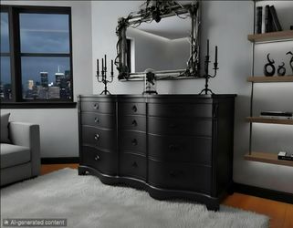 Victorian style dresser in black or white