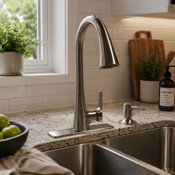 KOHLER Maxton Pull-Down Kitchen Faucet with Soap Dispenser