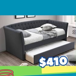 Brand New In Box Day Bed W/Slats + Trundle And 2 Mattresses. Pick Up In Long Beach   