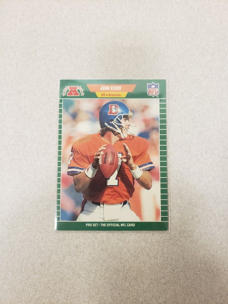 John Elway 1989 Pro Set Football Card, Perfect