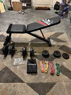 Fly bird Bench (folds), Weights, And Resistance Bands