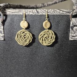 Spiral Green Earrings