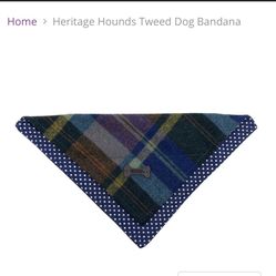 Hertige Hounds Tweed Dog Bandana From Scotland