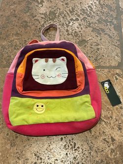 NWT~Kids Color-Block Cat & Sun Mini Backpack 8”x9-1/2”