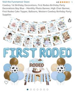 First Rodeo -Boy Birthday decorations