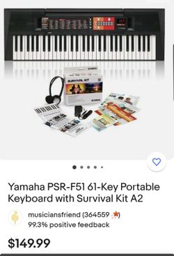 Yamaha F 51 synthesizer w stand 