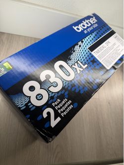 Brother Genuine TN830XL 2PK Black High Yield Printer Toner Cartridge 2-Pack