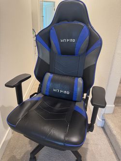SITMOD Gaming Chair – Black/Blue Ergonomic Racing Style, Adjustable