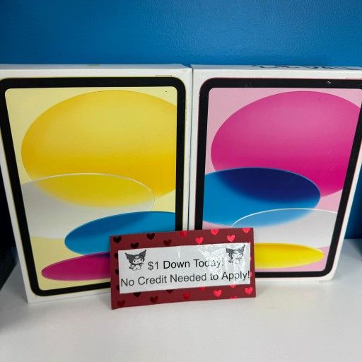 New Ipad 10th Gen 10.9 64gb WiFi Tablet - Pay $5 To take It home And pay The rest Later