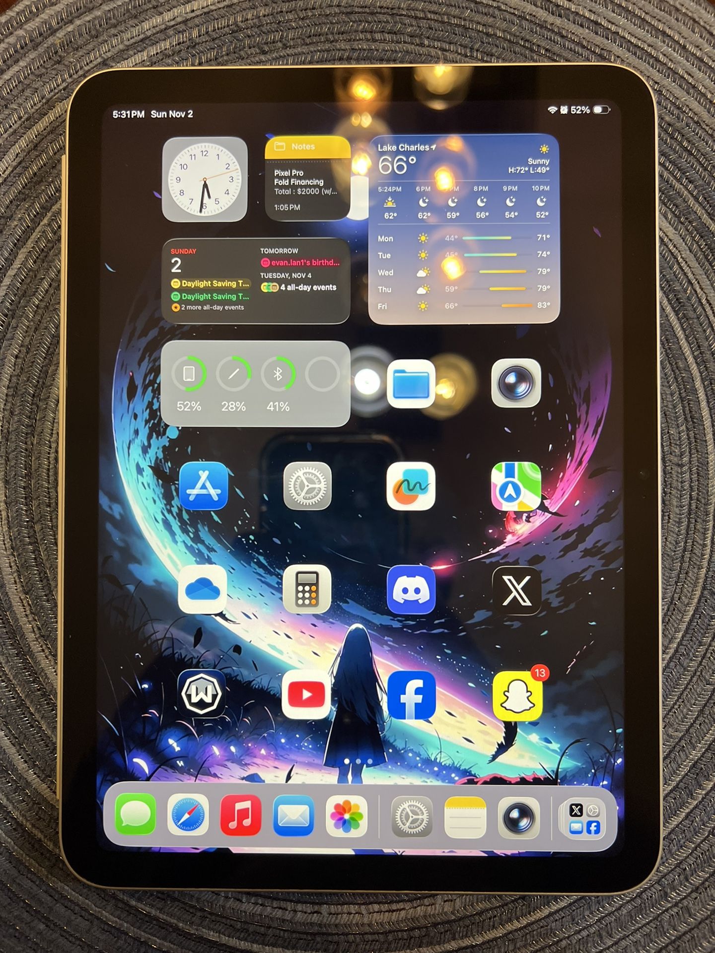 iPad A16 (128gb, Wifi) + Pencil + Folio Case